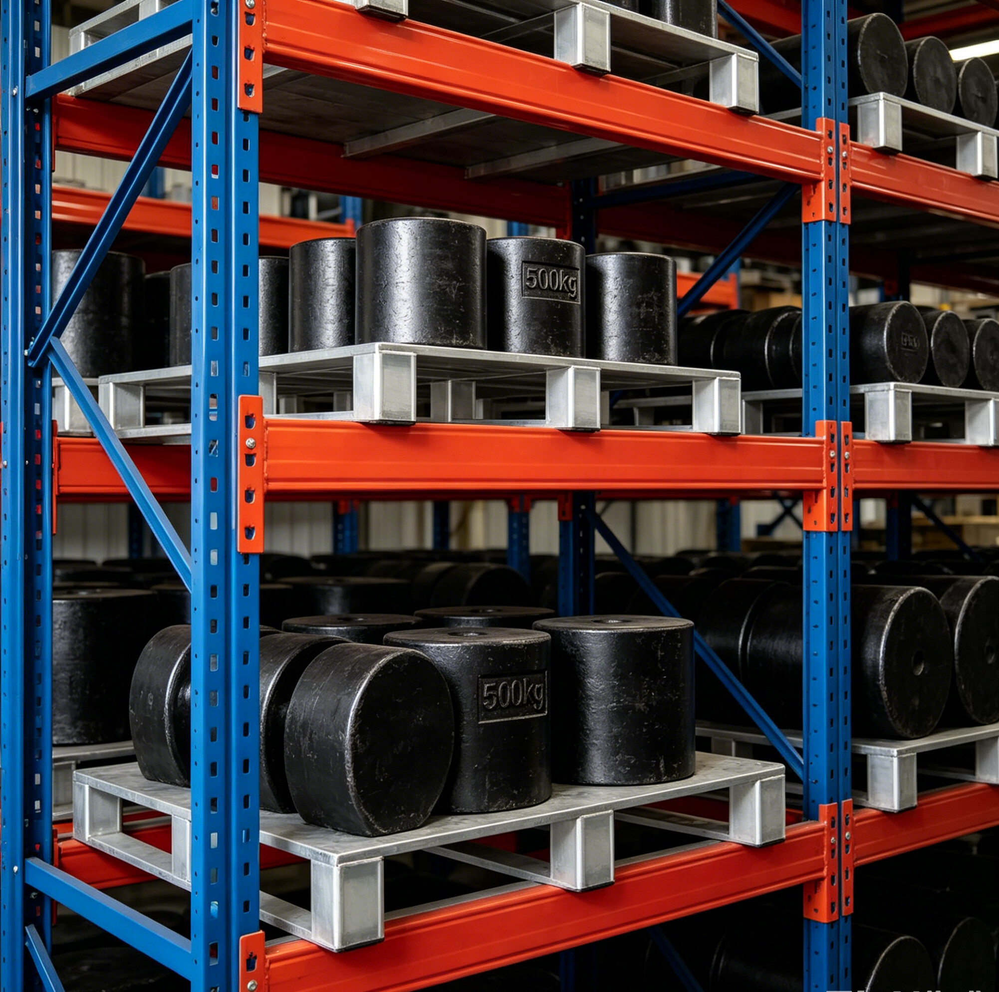 Warehouse Storage with Aluminum Pallets